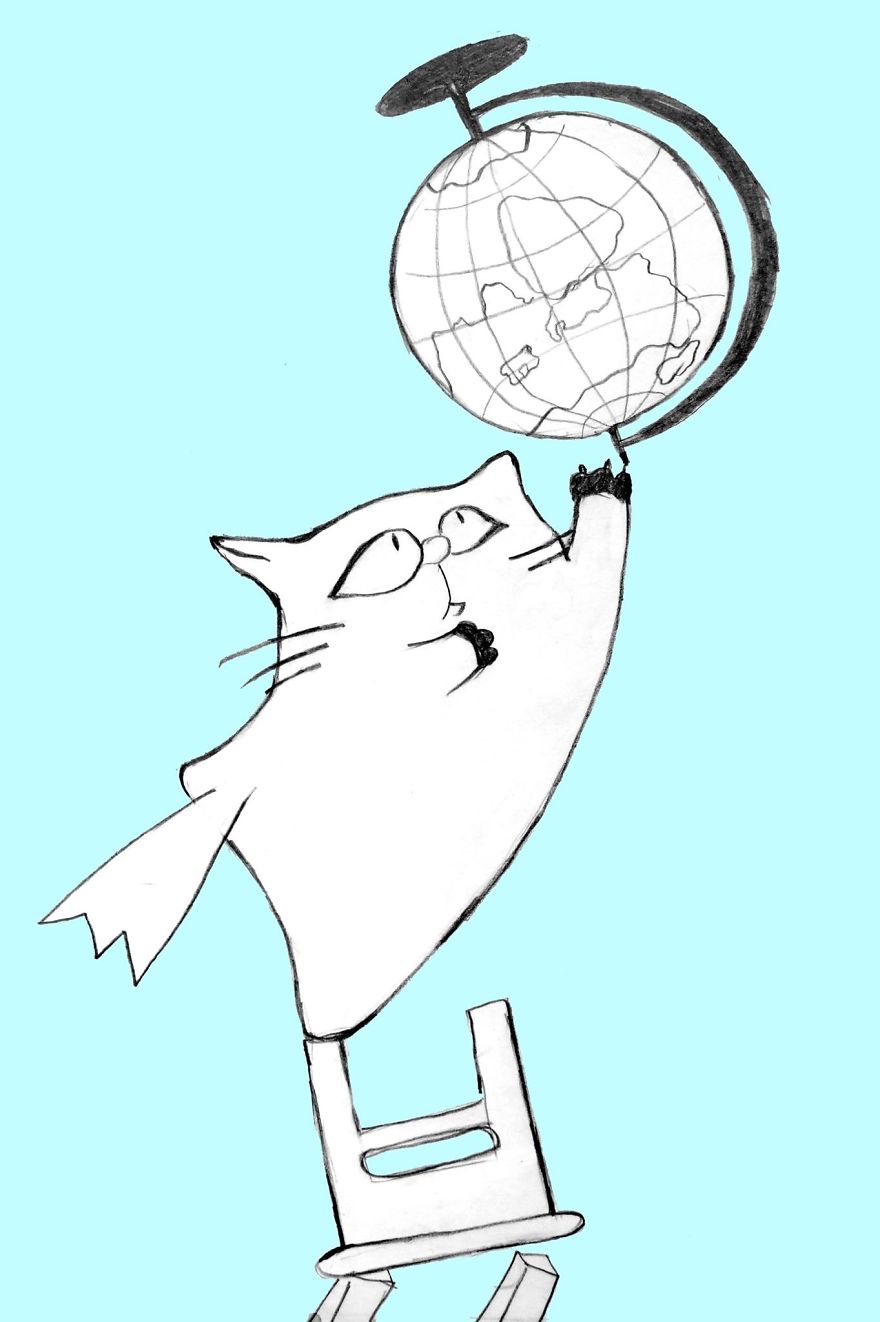 My Imaginary Cat Takes Selfies, Makes Salads, And Mass Protests