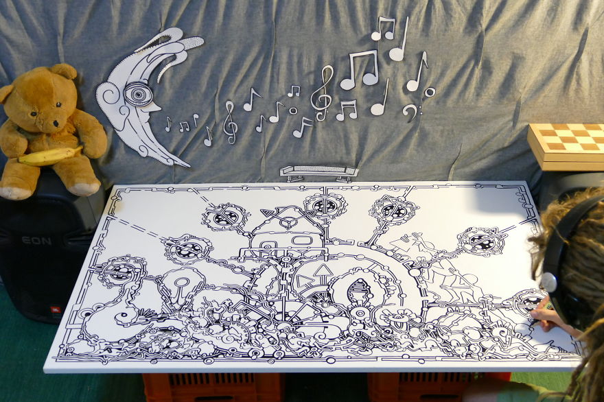 100+ Hours In 3 Minutes: A Time-lapse Video Of My Huge Marker Drawing 100+ Hours In 3 Minutes: A Time-lapse Video Of My Huge Marker Drawing