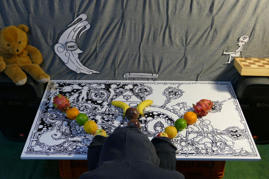 100+ Hours In 3 Minutes: A Time-lapse Video Of My Huge Marker Drawing 100+ Hours In 3 Minutes: A Time-lapse Video Of My Huge Marker Drawing