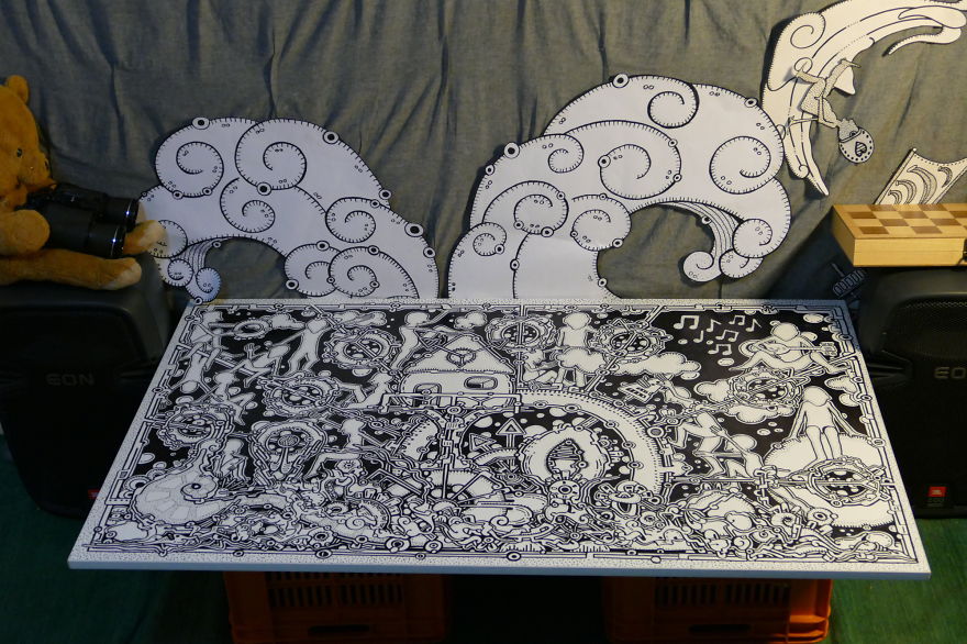 100+ Hours In 3 Minutes: A Time-lapse Video Of My Huge Marker Drawing 100+ Hours In 3 Minutes: A Time-lapse Video Of My Huge Marker Drawing