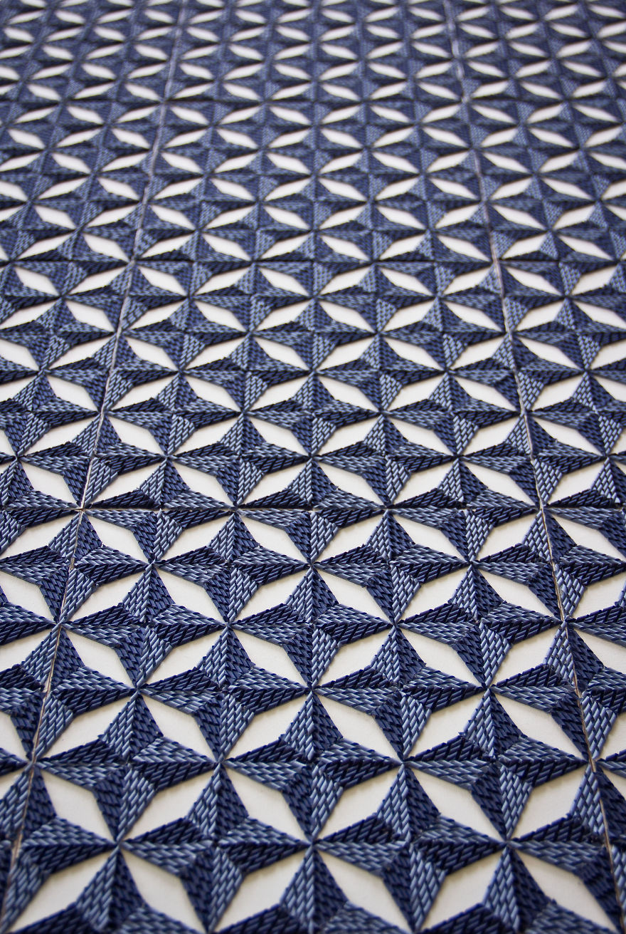 I Hand Cut Thousands Of Paper Strips To Make Paper Carpets I Hand Cut Thousands Of Paper Strips To Make Paper Carpets