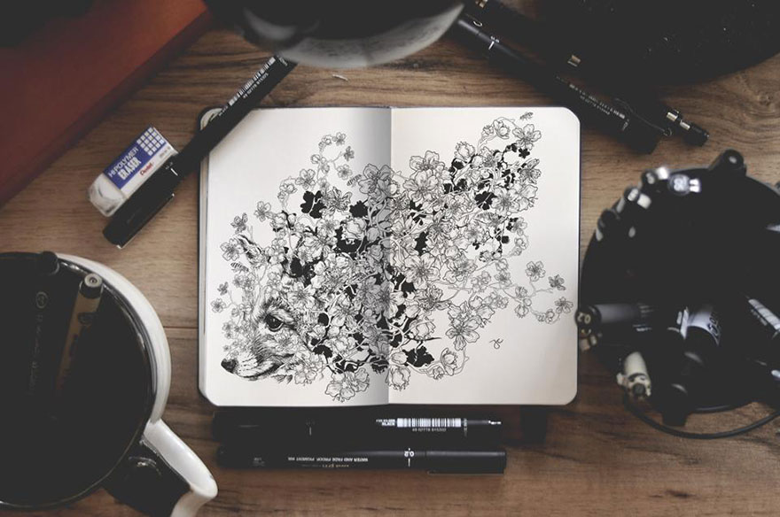 Surreal Creatures Bloom And Burst Across My Sketchbook