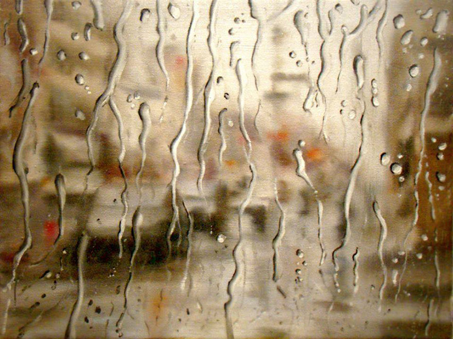 Rainscapes: My Rainy Windshield Paintings On Canvas Rainscapes: My Rainy Windshield Paintings On Canvas