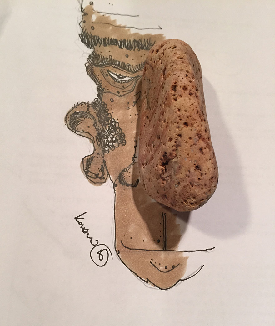 I Use Real Stones From The Sea To Complete My Doodles