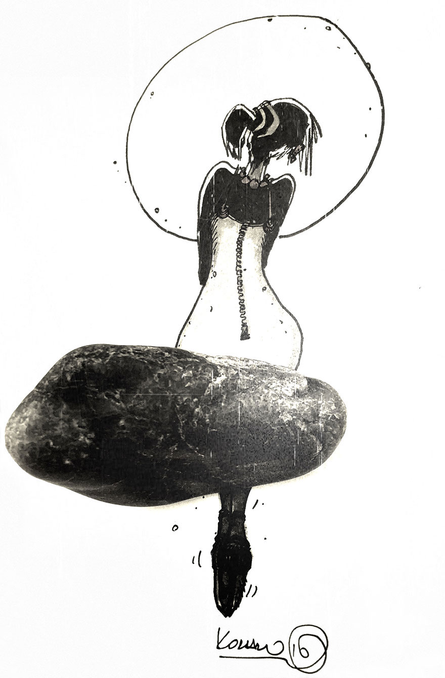 I Use Real Stones From The Sea To Complete My Doodles