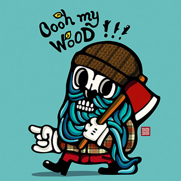 D&iacute;a De Muertos: My Fun Skull Illustrations