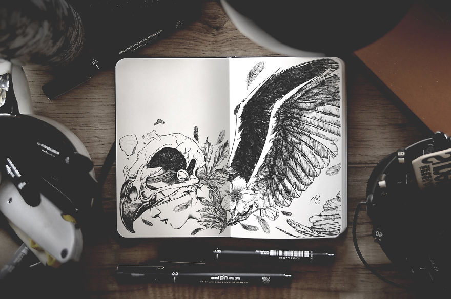 Surreal Creatures Bloom And Burst Across My Sketchbook Surreal Creatures Bloom And Burst Across My Sketchbook