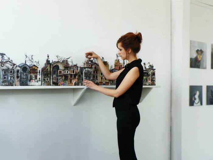 Artist Makes Surreal Houses From Trash She Finds On The Street