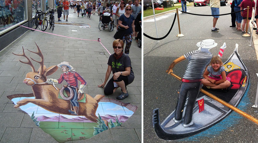 After I Was Laid Off At Age 45, I Became A 3D Street Artist After I Was Laid Off At Age 45, I Became A 3D Street Artist