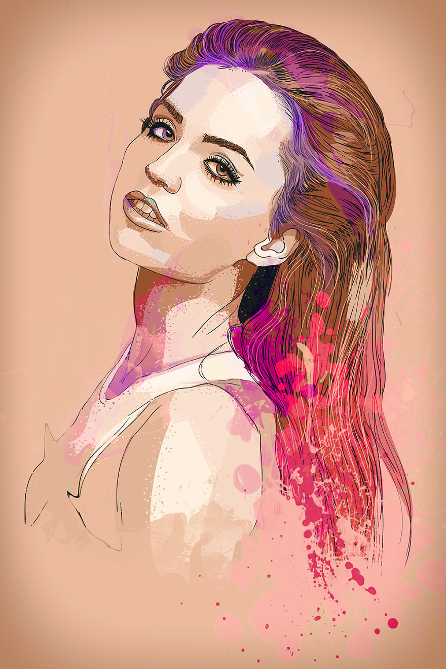 I Digitally Draw Portraits Of Celebrities And Movie Stars