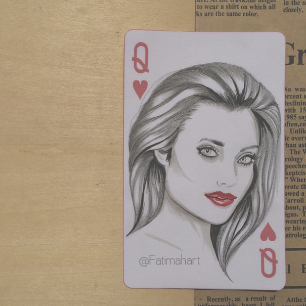 I Really Wanted To Do Something Different So I Used Playing Cards As A Canvas For My Art