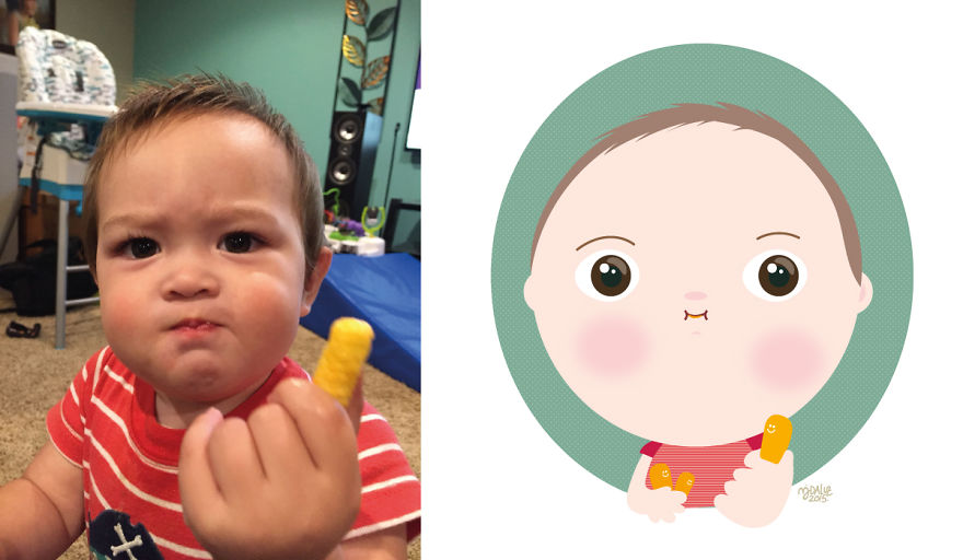 I Take Children’s Photos From The Internet And Turn Them Into Fun Illustrations (Part 2)