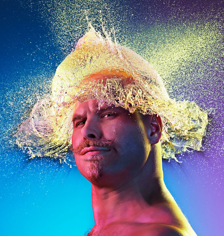 Incredible Water Wigs Done With Exploding Water Balloons Incredible Water Wigs Done With Exploding Water Balloons