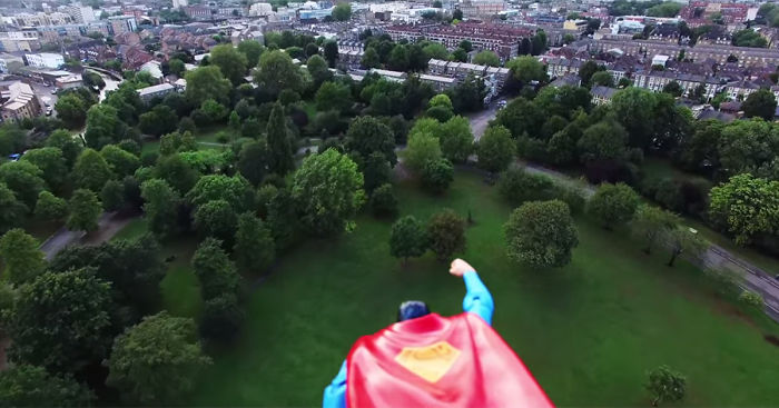 Superman Toy Taped To Flying Drone Is Better Than Superman Movie