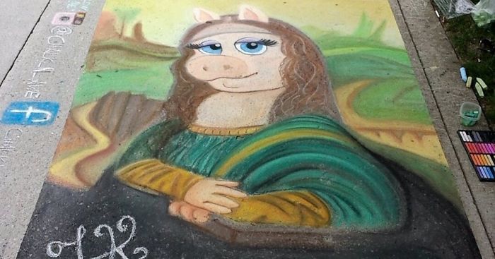 I Picked Up Some Sidewalk Chalk While My Kids Played Outside And Then This Happened