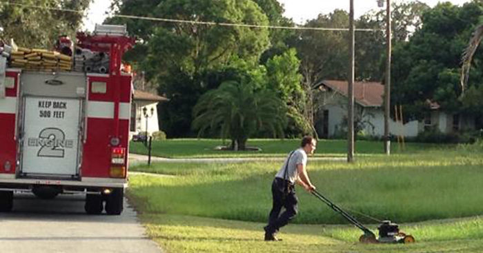 Man Has Heart Attack While Mowing Lawn; Firefighters Finish Mowing Lawn After Saving Him