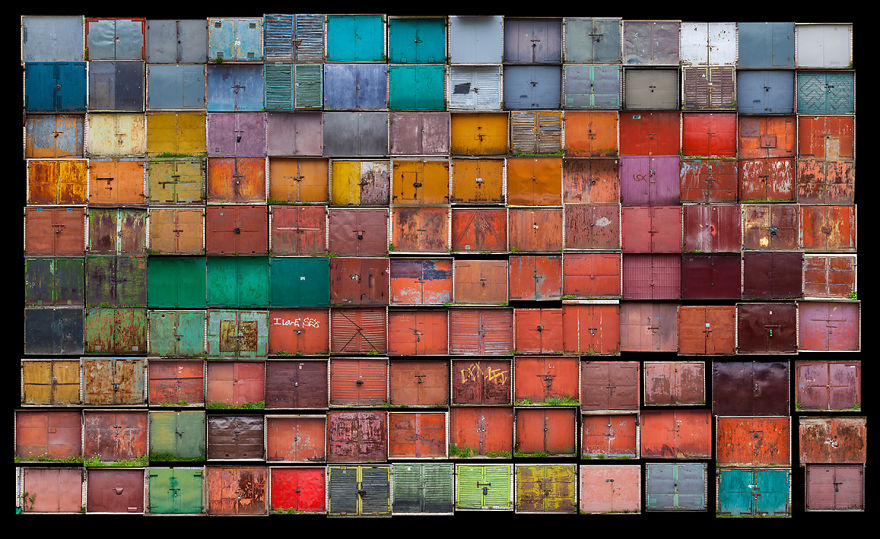I Photographed The Most Colorful Old Garage Doors Of Lithuania I Photographed The Most Colorful Old Garage Doors Of Lithuania
