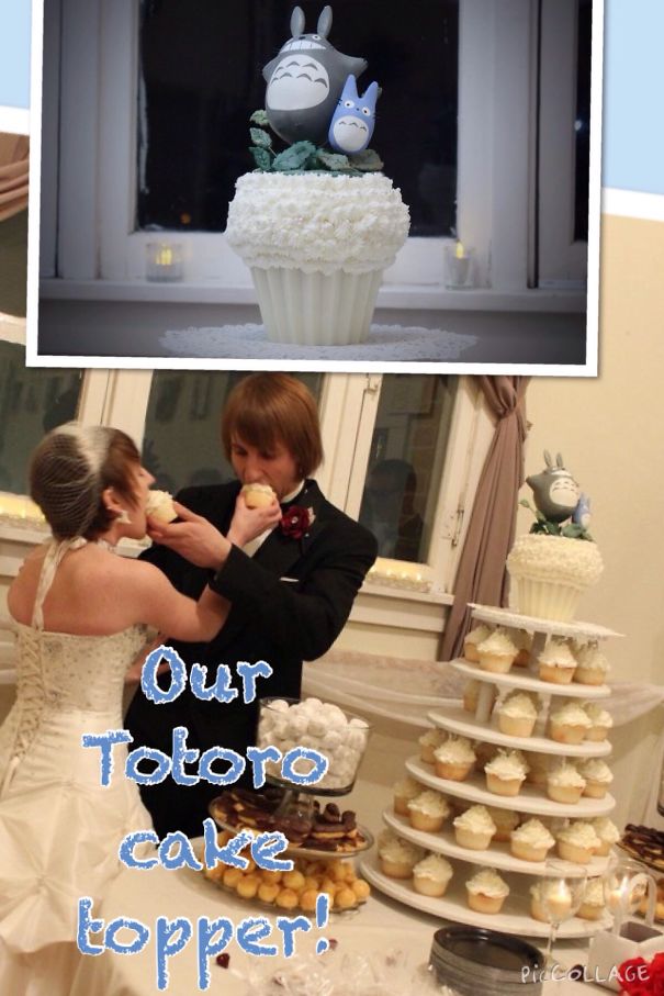 Totoro Wedding Cupcakes