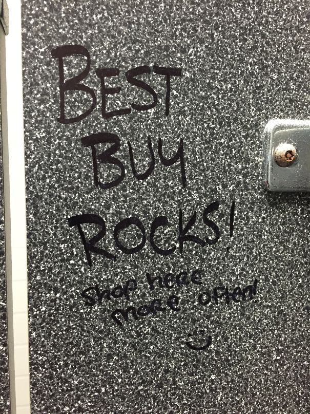 This Was In A Stall In Best Buy