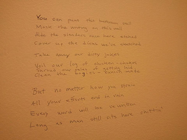 Bathroom Stall Poetry At Its Finest