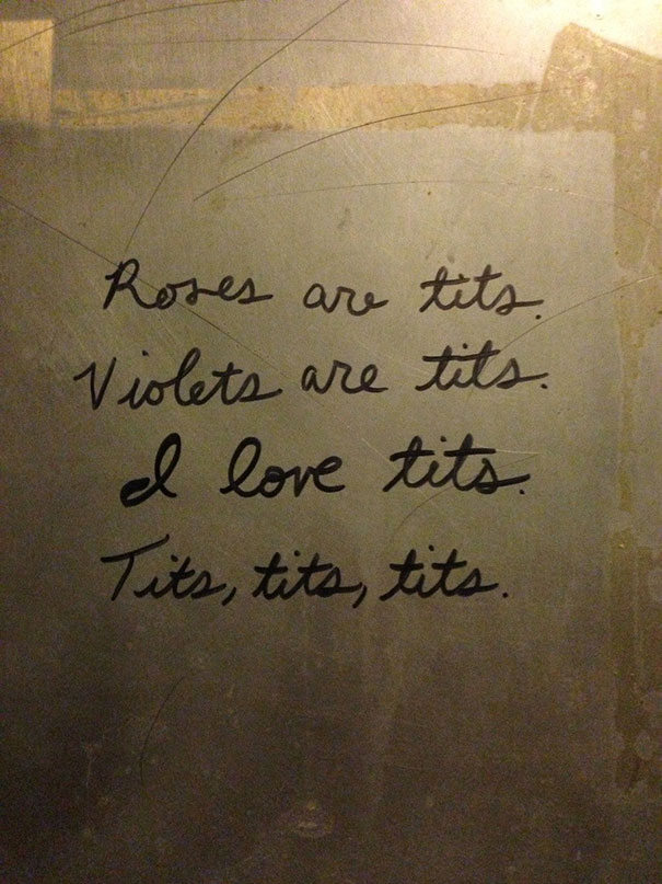 Bathroom Wall Poetry At My Local Bar