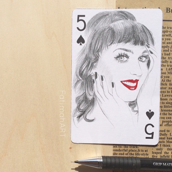 I Really Wanted To Do Something Different So I Used Playing Cards As A Canvas For My Art