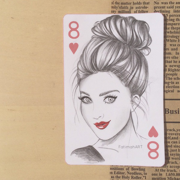 I Really Wanted To Do Something Different So I Used Playing Cards As A Canvas For My Art