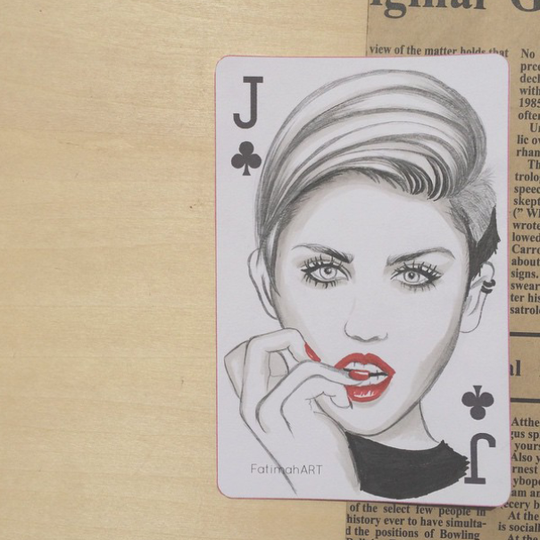 I Really Wanted To Do Something Different So I Used Playing Cards As A Canvas For My Art