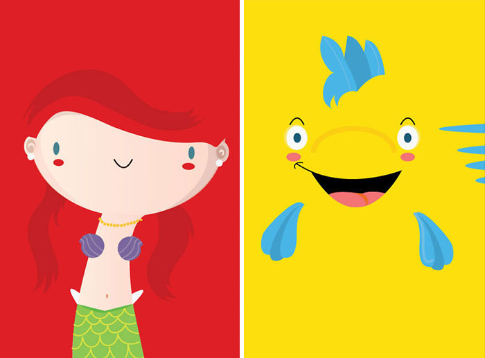 I Make Minimalist Classic Fairytales Characters