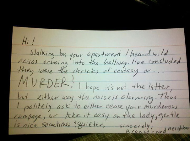 A Note Someone Left On My Neighbor's Door