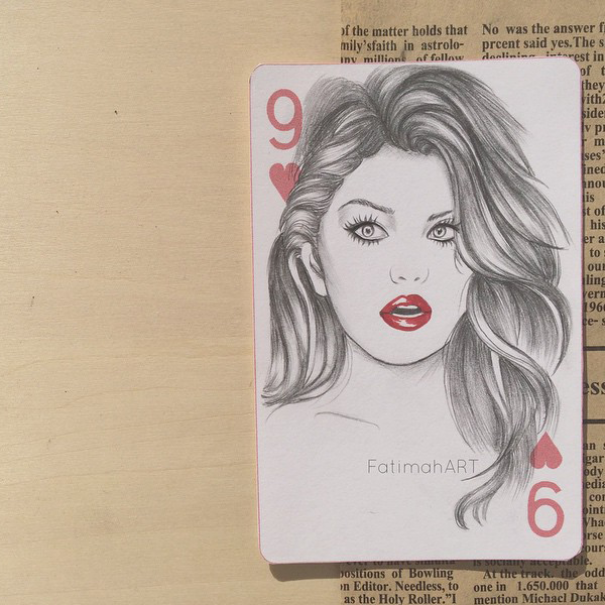 I Really Wanted To Do Something Different So I Used Playing Cards As A Canvas For My Art