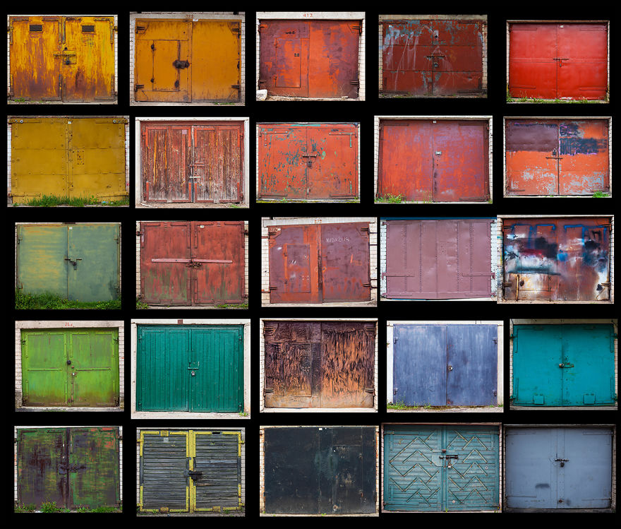 I Photographed The Most Colorful Old Garage Doors Of Lithuania
