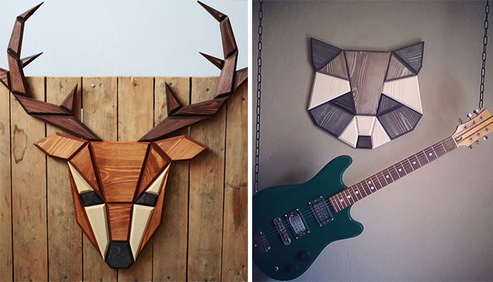 Wooden Zoo: I Make Geometric Animal Heads From Wood