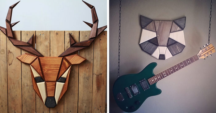 Wooden Zoo: I Make Geometric Animal Heads From Wood