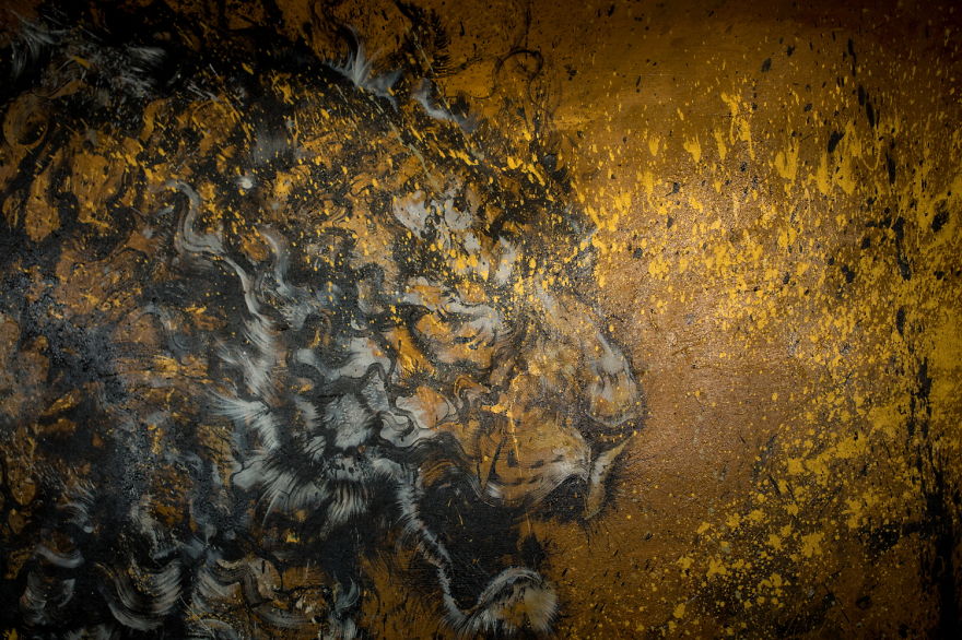 Splattered-Ink Tiger That I Created Through Chaos Splattered-Ink Tiger That I Created Through Chaos