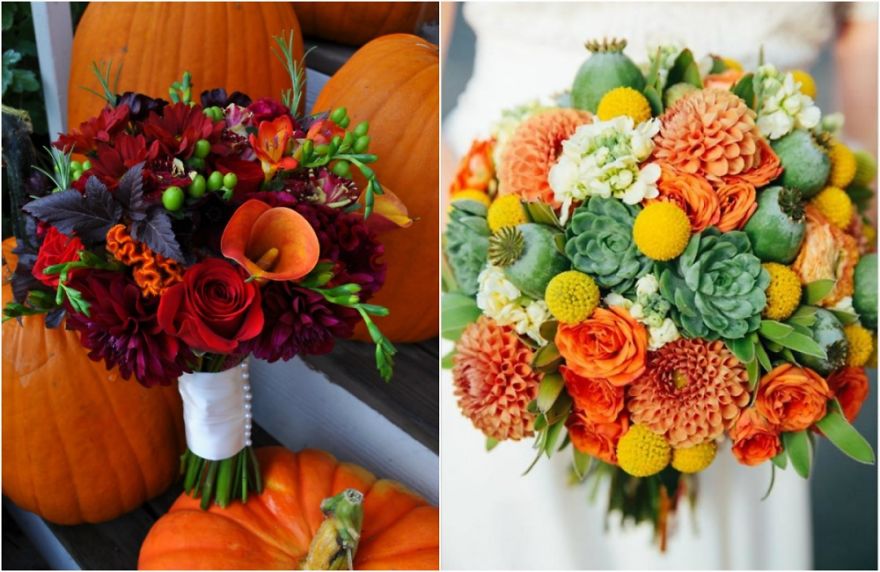 +7 Stunning Autumn Wedding Bouquet Ideas
