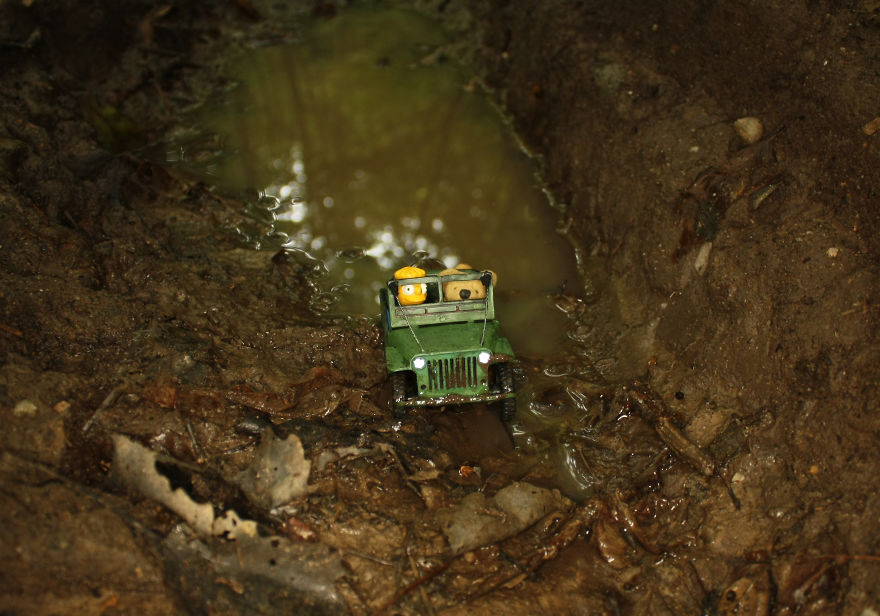 Xtreme Off-roading With A Miniature Jeep Willys