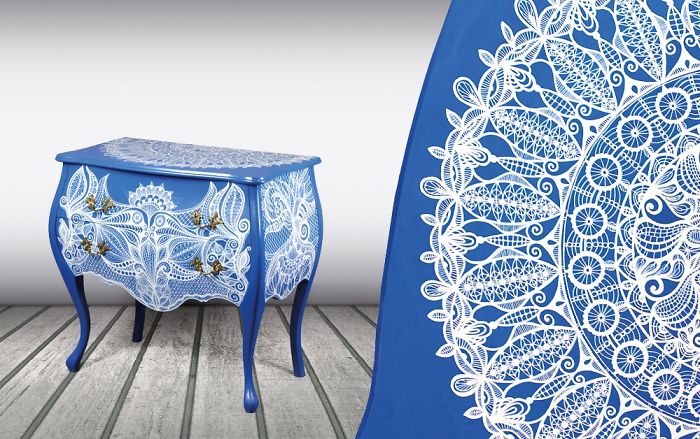 We Use Furniture As A Canvas To Create Intricate Paintings