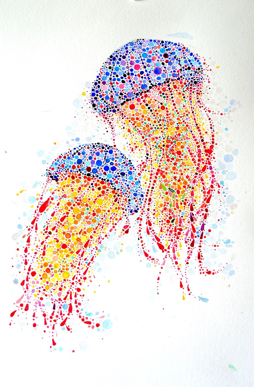 Dotted Animals That I Created From Hundreds Of Dots Dotted Animals That I Created From Hundreds Of Dots