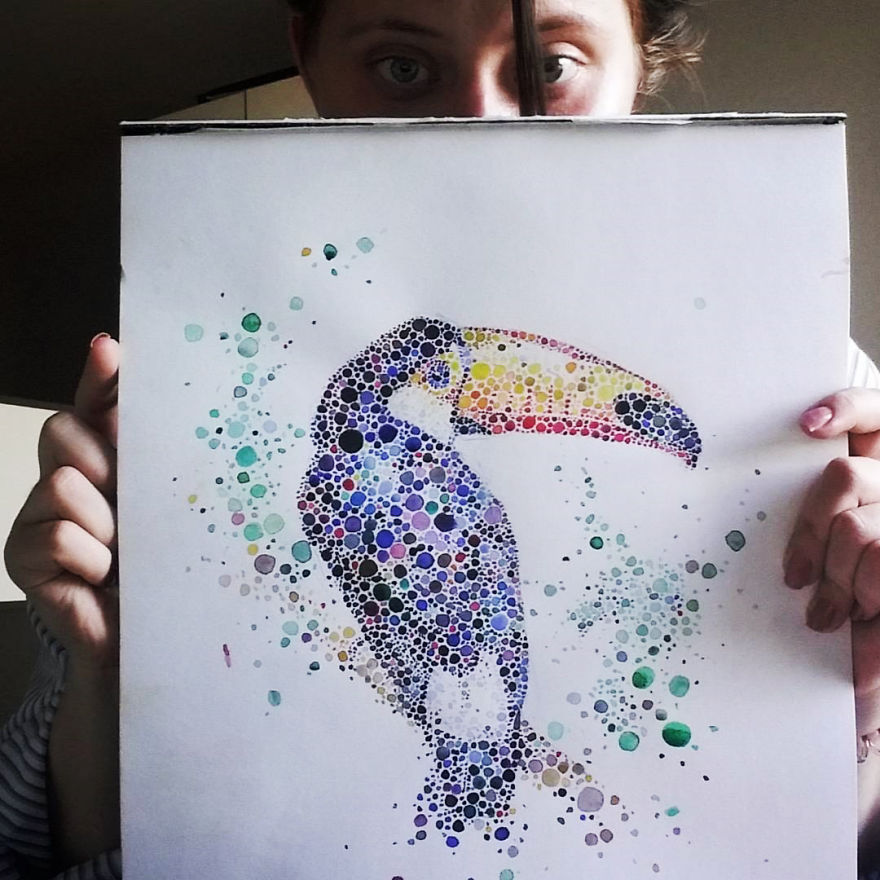 Dotted Animals That I Created From Hundreds Of Dots Dotted Animals That I Created From Hundreds Of Dots