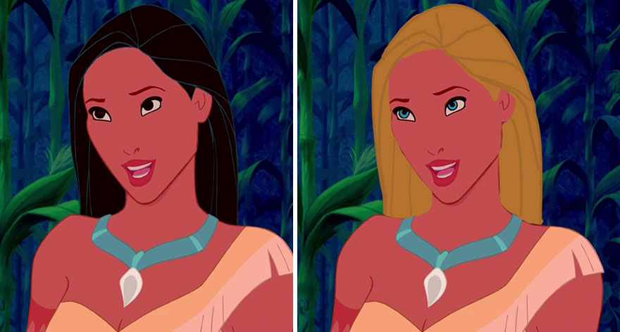 I Changed Disney Princesses' Hair And Eye Colors