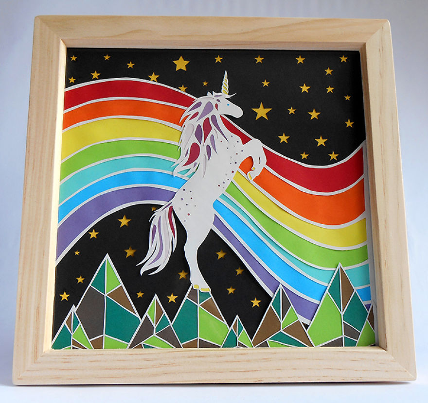 I Create Intricate Papercut Designs From Single Sheets Of Paper