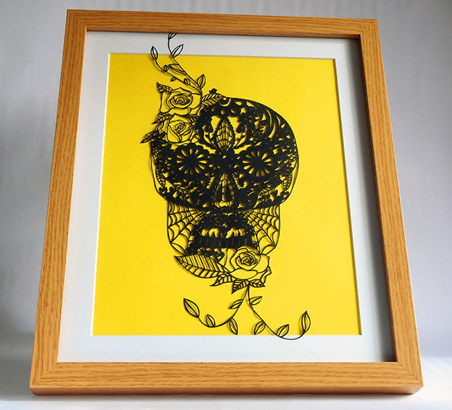 I Create Intricate Papercut Designs From Single Sheets Of Paper