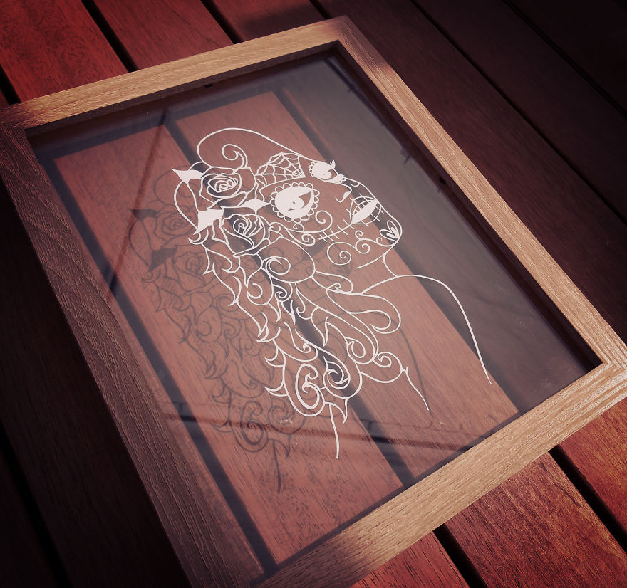 I Create Intricate Papercut Designs From Single Sheets Of Paper