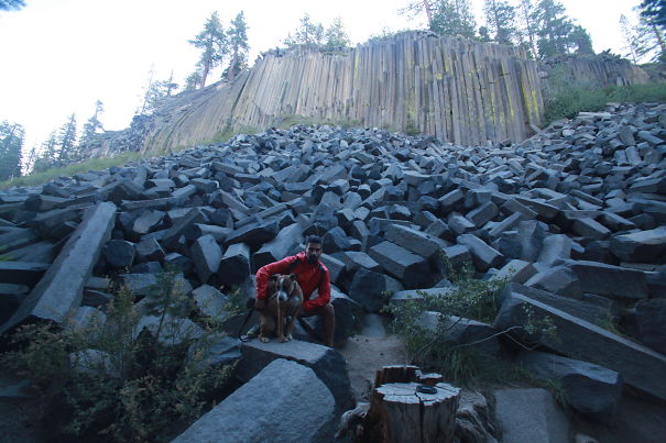 At Devil's Post Pile Near Mammoth Lakes!