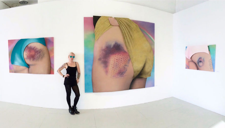 The Beauty Of Bruises: I Captured These Mini-Galaxies On The Butts Of Roller-Derby Girls The Beauty Of Bruises: I Captured These Mini-Galaxies On The Butts Of Roller-Derby Girls