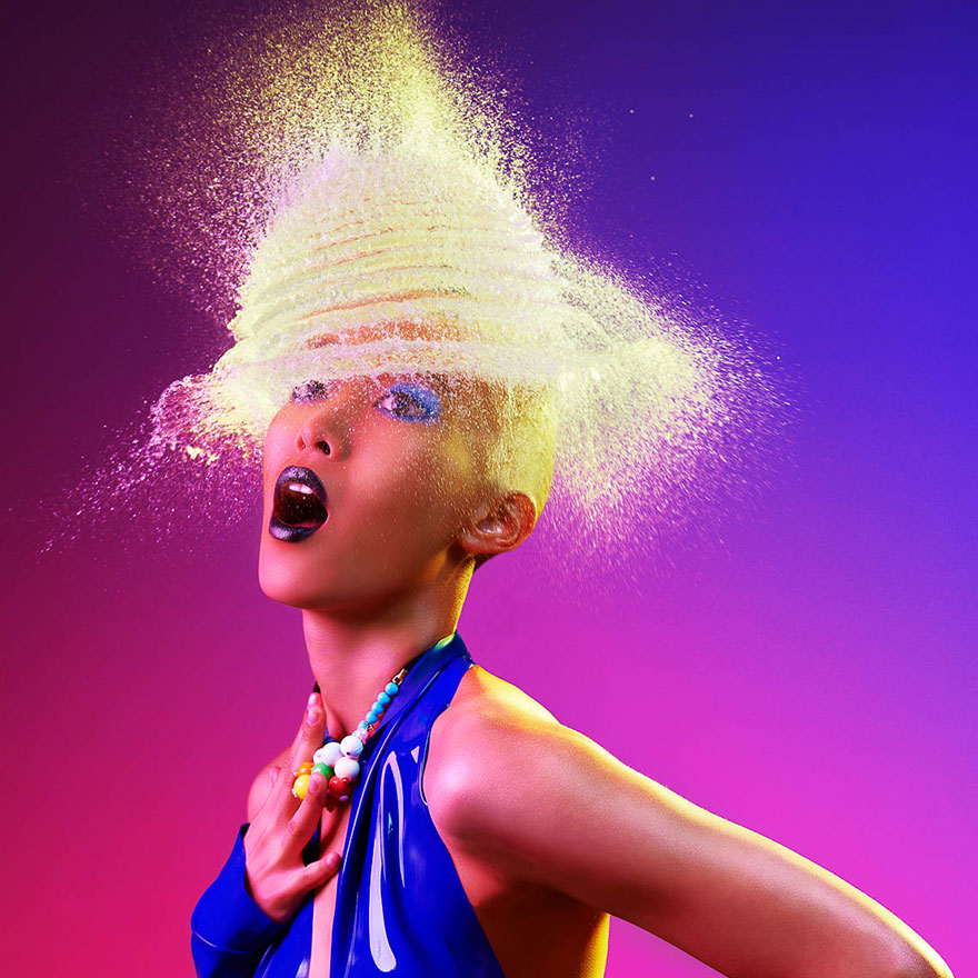 Incredible Water Wigs Done With Exploding Water Balloons Incredible Water Wigs Done With Exploding Water Balloons