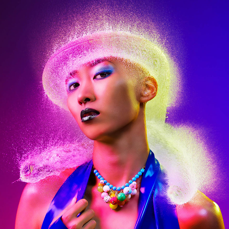 Incredible Water Wigs Done With Exploding Water Balloons Incredible Water Wigs Done With Exploding Water Balloons
