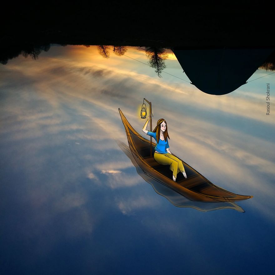 I've Challenge The Perception Of Space By Adding Simple Dreamy Doodles On My Photos.