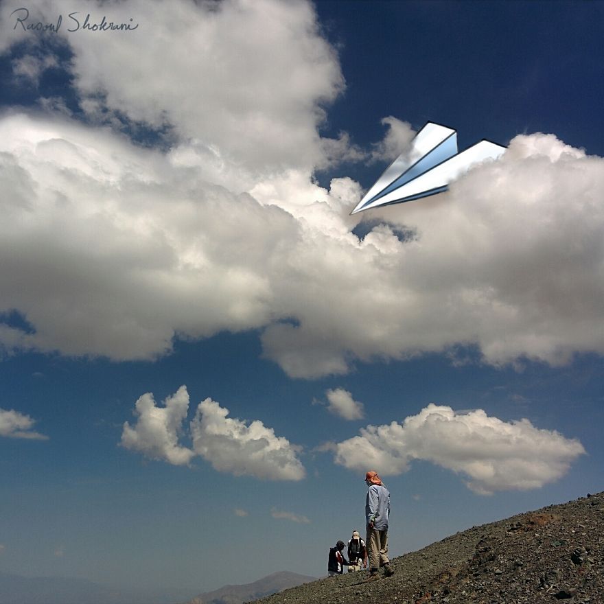 I've Challenge The Perception Of Space By Adding Simple Dreamy Doodles On My Photos.